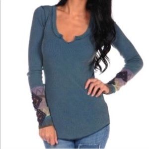 Free People Kombucha Cuff Thermal Long Sleeve Size Small